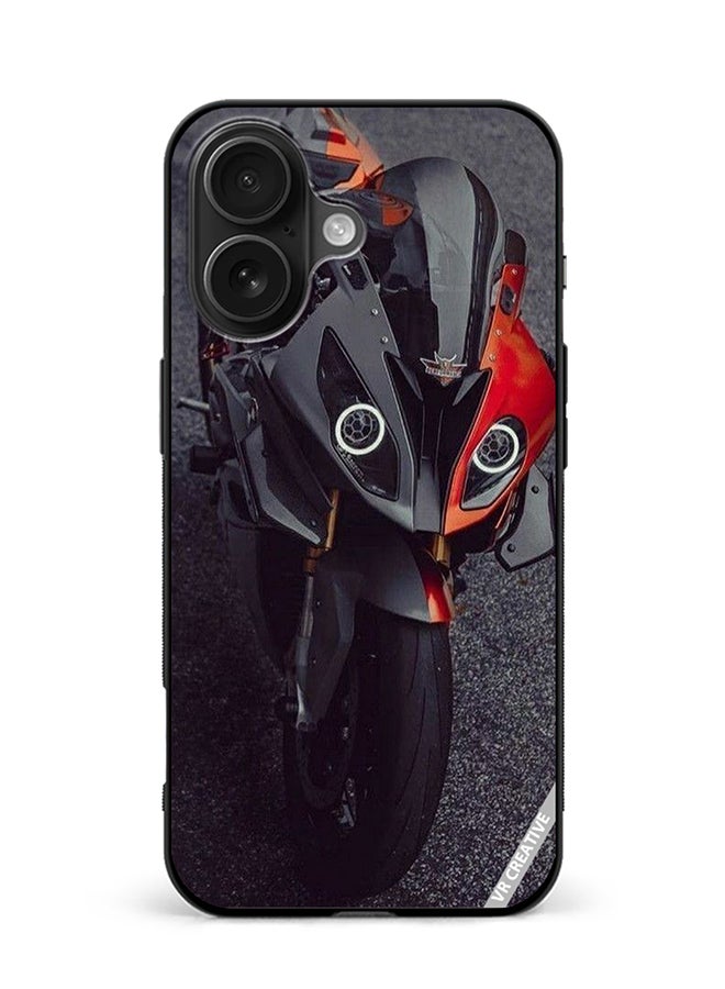 Protective Case Cover For Apple iPhone 16 Plus Bike Design Multicolour