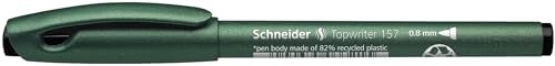 Schneider شنايدر توبرايتر 157 قلم ألياف برأس 08 مم أخضر البرميل حبر أسود علبة من 10 أقلام 115701 - Image 3