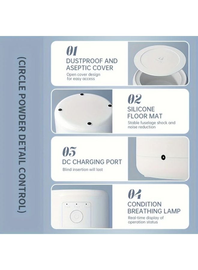 White USB Rechargeable Denture Cleaner 3 Modes 500mAh Deep Cleaning Travel Design - Image 5