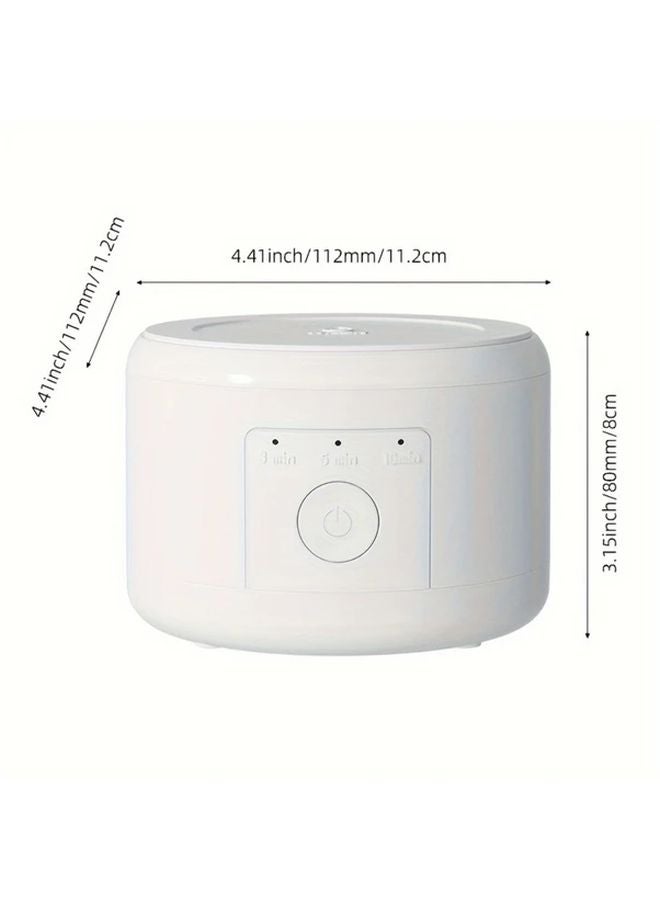 White USB Rechargeable Denture Cleaner 3 Modes 500mAh Deep Cleaning Travel Design - Image 3