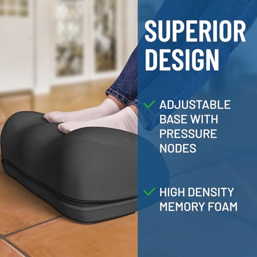 Everlasting Comfort Elevate Series by Everlasting Comfort Adjustable Cloud Foot Rest for Under Desk at Work with Pressure Point Nodes Comfortable Memory Foam Office Foot Stool Desk Pillow Gaming Home Accessories - Image 3