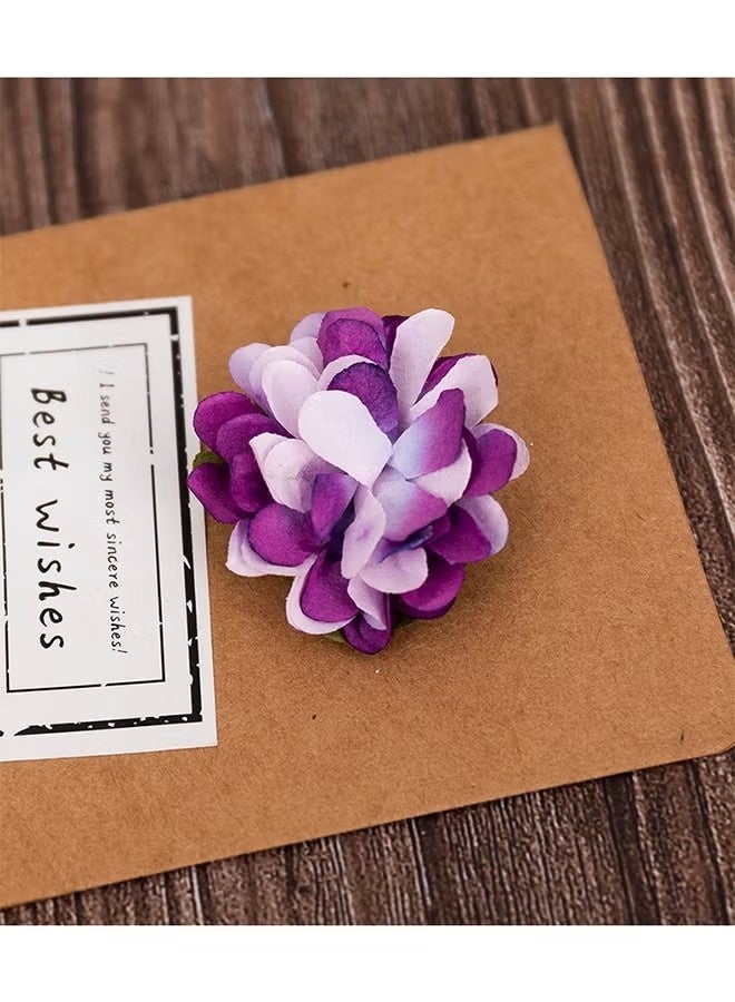 6 Pack Flower Pattern Thank You Card, Handmade Invitation Greeting Card Wish Card, for Wedding Birthday Festival - Image 2