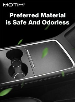 Motim Center Console Wrap Flim Kit for Tesla Model Y/3 2023 2022 2021, Waterproof Flocked Console Protective Flim, Interior Cover Wrap Decoration for Tesla Accessories  - Image 4
