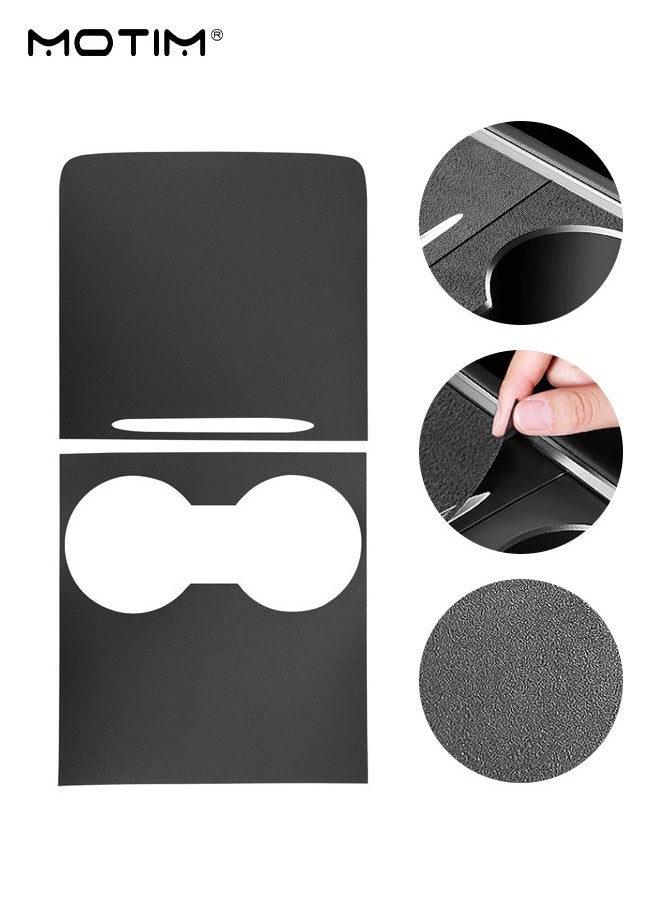 Motim - Center Console Wrap Flim Kit for Tesla Model Y/3 2023 2022 2021, Waterproof Flocked Console Protective Flim, Interior Cover Wrap Decoration for Tesla Accessories - Image 1