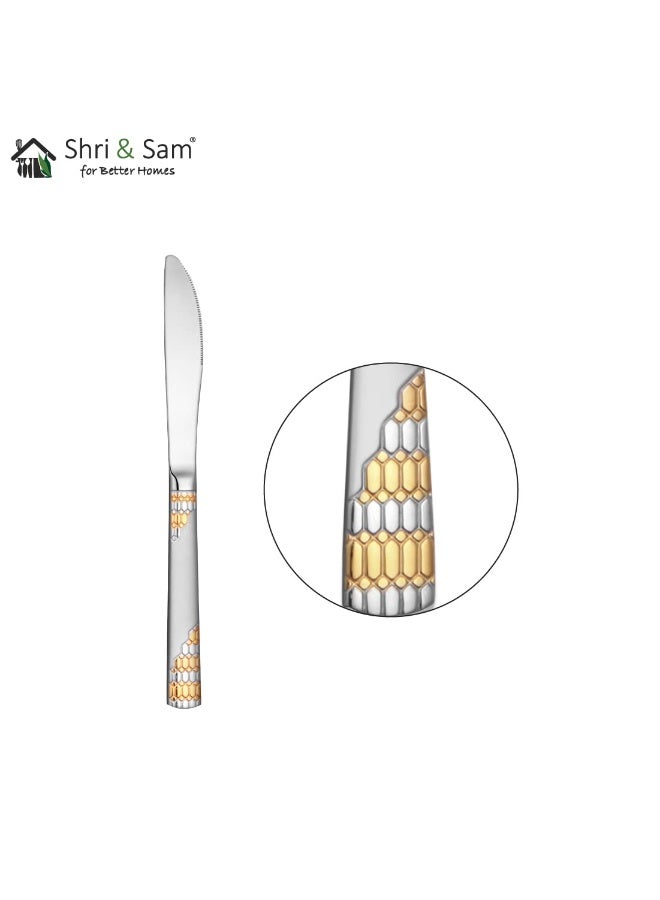 Shri & Sam Stainless Steel Lavish Dessert Knives, 2 Pieces - Image 2