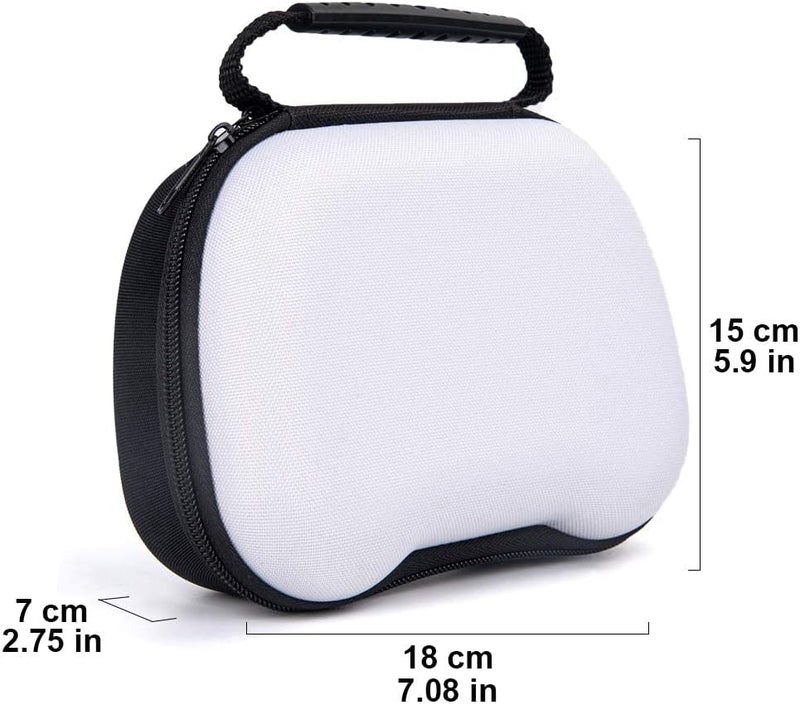 MAKINGTEC Fit for PS5 DualSense Controller Carry Case for PS5 Controller Storage Bag Travel Carrying Case Holder Shockproof Protective Hard Case for 5 DualSense Controller (White+Black) (White) - Image 4