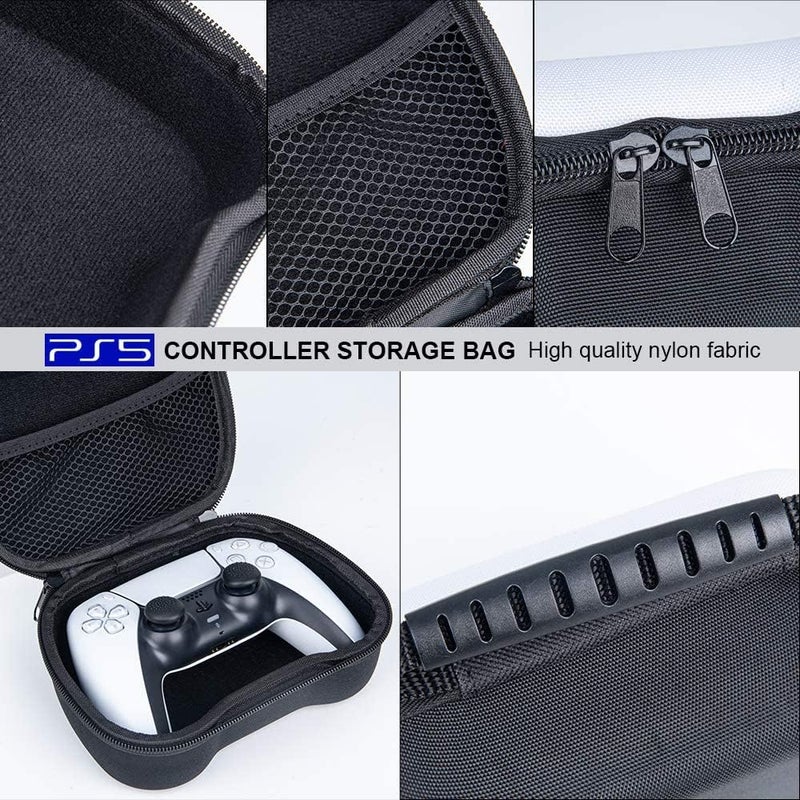 MAKINGTEC Fit for PS5 DualSense Controller Carry Case for PS5 Controller Storage Bag Travel Carrying Case Holder Shockproof Protective Hard Case for 5 DualSense Controller (White+Black) (White) - Image 3