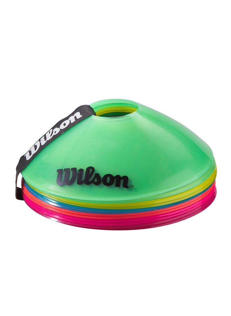 Wilson Tennis Marker Cones, Multicolor, Pack of 12  - Image 1