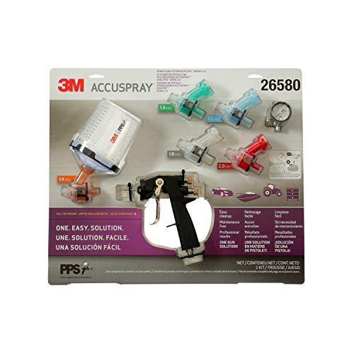 3M Accuspray Paint Spray Gun System with PPS 2.0, 26580, Standard, 22 Ounces, Use for Cars, Furniture, Cabinets and More, 1 Paint Gun,1 Paint Cup,5 Disposable Lids and Liners,5 Nozzles,3 Sealing Plugs - Image 1