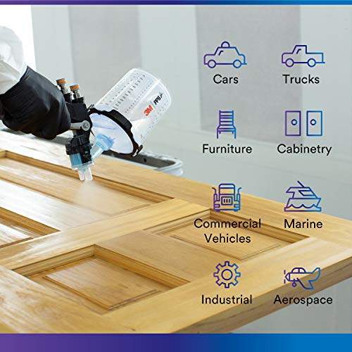 3M Accuspray Paint Spray Gun System with PPS 2.0, 26580, Standard, 22 Ounces, Use for Cars, Furniture, Cabinets and More, 1 Paint Gun,1 Paint Cup,5 Disposable Lids and Liners,5 Nozzles,3 Sealing Plugs - Image 4