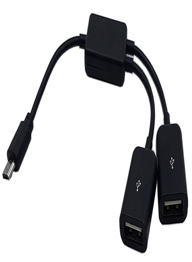 zdyCGTime zdyGCTime Micro USB Host Cable,Micro USB Male to 2X Type A Dual USB Female OTG Adapter Converter Hub for Android Tablet Pc and Smart Phone Black - Image 1