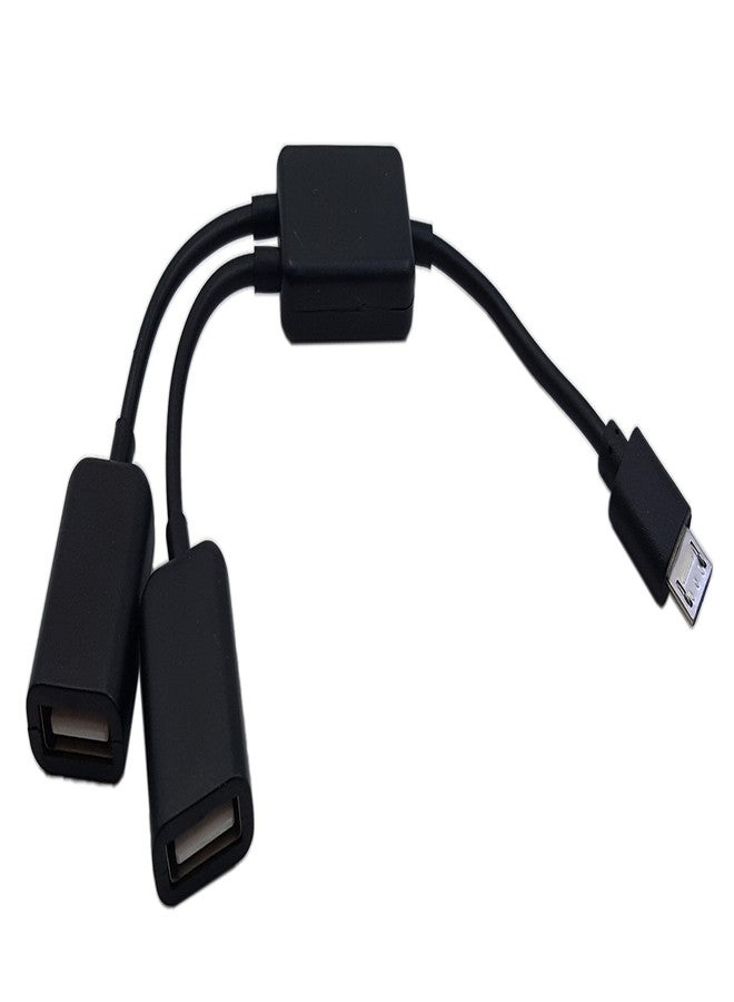 zdyCGTime zdyGCTime Micro USB Host Cable,Micro USB Male to 2X Type A Dual USB Female OTG Adapter Converter Hub for Android Tablet Pc and Smart Phone Black - Image 2