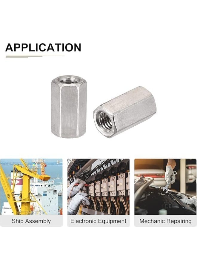 Royal Apex Stainless Steel Threaded Rod Connector Long Nuts Hexagonal Sleeve Coupling Fasteners For Fitting Bolts Studs Screws Etc.. 12Mm 4Pcs  - Image 5