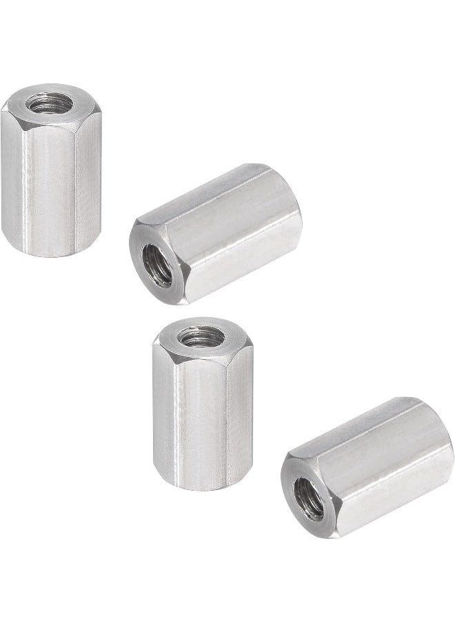 Royal Apex Stainless Steel Threaded Rod Connector Long Nuts Hexagonal Sleeve Coupling Fasteners For Fitting Bolts Studs Screws Etc.. 12Mm 4Pcs  - Image 1