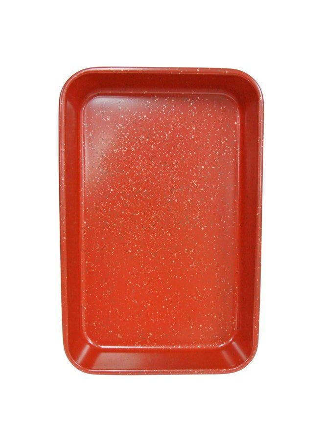 casaWare Toaster Oven Baking Pan 7 x 11-inch Ceramic Coated Non-Stick (Red Granite) - Image 2