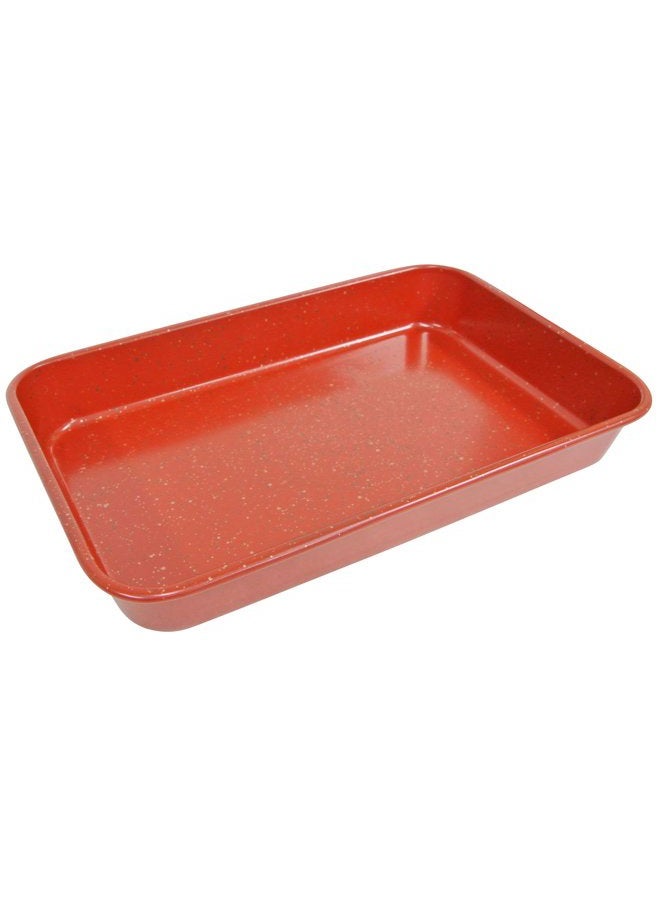 casaWare Toaster Oven Baking Pan 7 x 11-inch Ceramic Coated Non-Stick (Red Granite) - Image 3