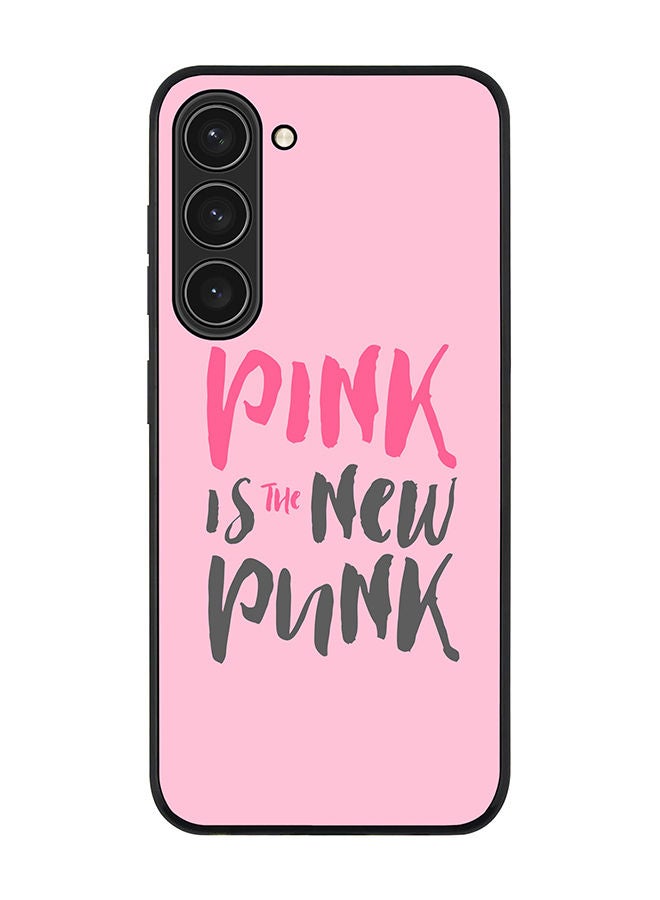 Stylizedd حافظة سوداء متينة لهاتف سامسونج جالكسي S23+ 5G - غلاف مرن من مطاط TPU رقيق - الوردي هو البانك الجديد - Image 1