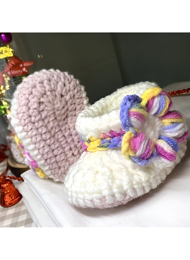 Braidise Creations Baby shoes with Puff Flower for New Born 2 to 6 months 1 pair - Image 5