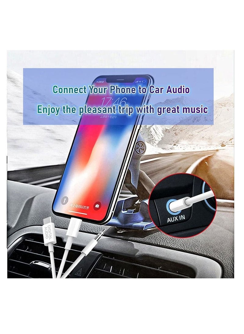 Y&D 3in1 Car AUX Cable, 3.5mm HiFi Headset Audio Cord Stereo Aux Cable Compatible with All Kinds of Phone, Pad, Tablet, for PC, Laptop, MP3 to Work Stereo, Headset, Speaker, Length 3.93Ft  - Image 3