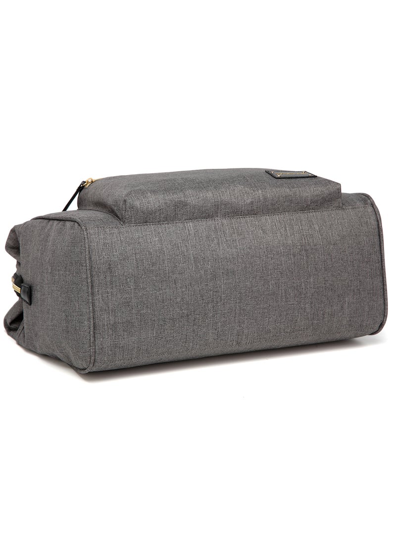 Zera Mom Dad Baby Diaper Bag Essentials And Changing Mat With Multiple Pockets - Grey - Image 3