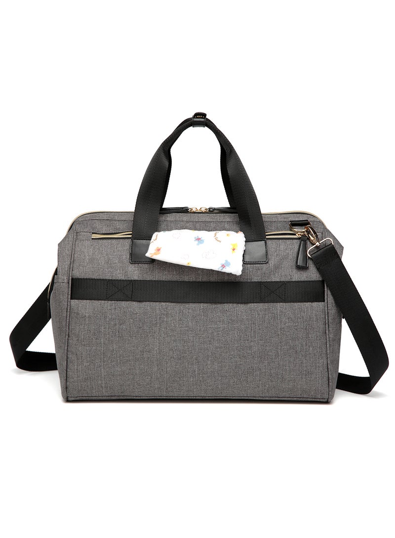 Zera Mom Dad Baby Diaper Bag Essentials And Changing Mat With Multiple Pockets - Grey - Image 2