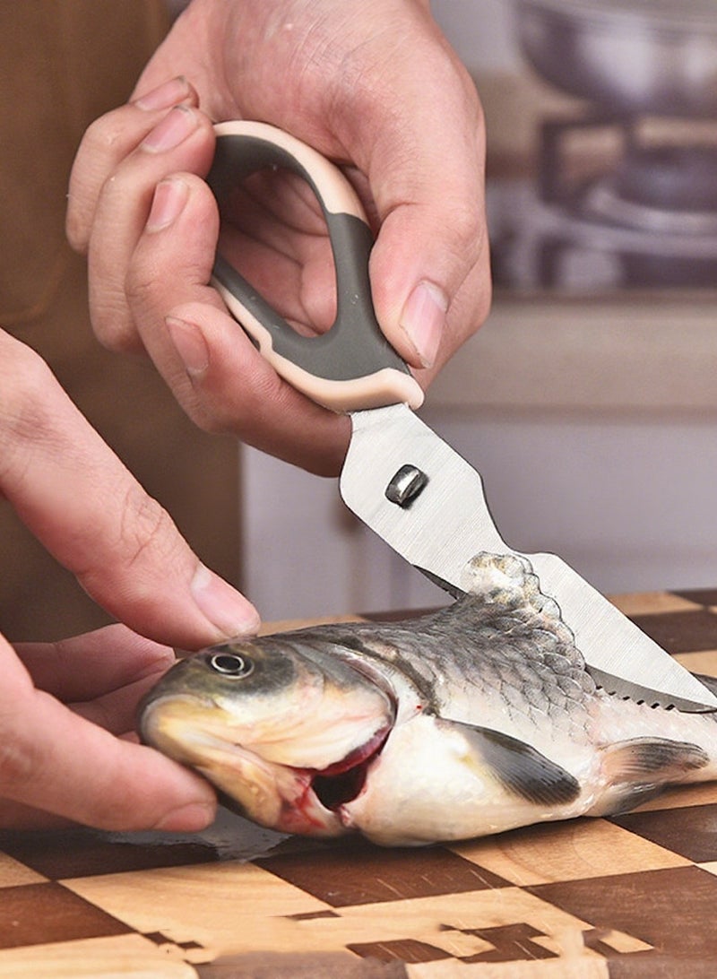 مقص مطبخ متعدد الاستخدامات قابل للفك - تصميم مغناطيسي للثلاجة، فولاذ مقاوم للصدأ لتقطيع عظام الدجاج والأعشاب وفتاحة زجاجات - Image 5