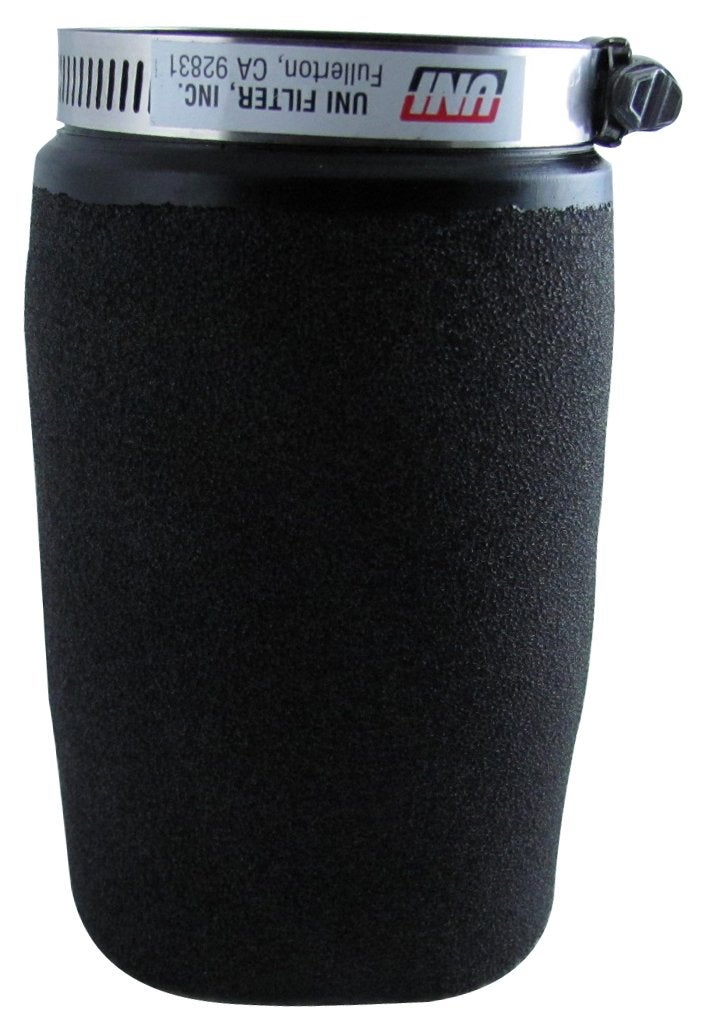 4into1 Uni Filter UP5245 Black Universal Urethane Flange Straight Clamp-On Pod Filter, 2 1/2"" i.d. x 5"" l (UP-5245) - Image 1
