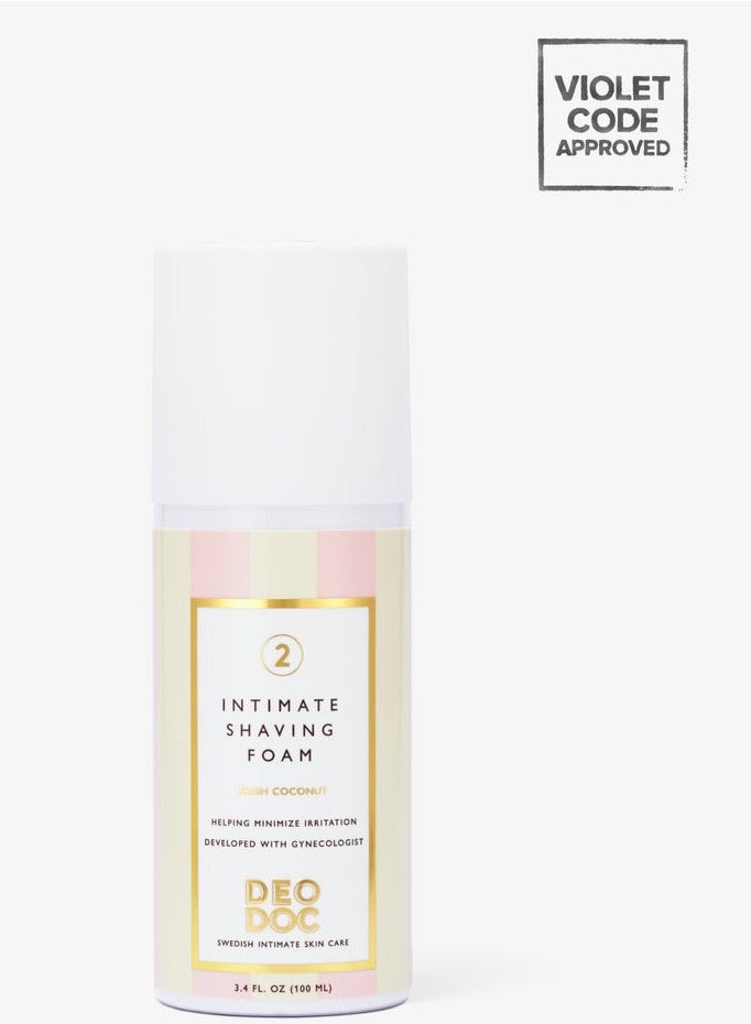 DeoDoc Shaving Foam Fresh Coconut 100ml - Image 4