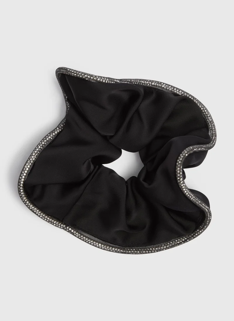 ماتلان ربطات شعر مخملية سوداء مرصعة