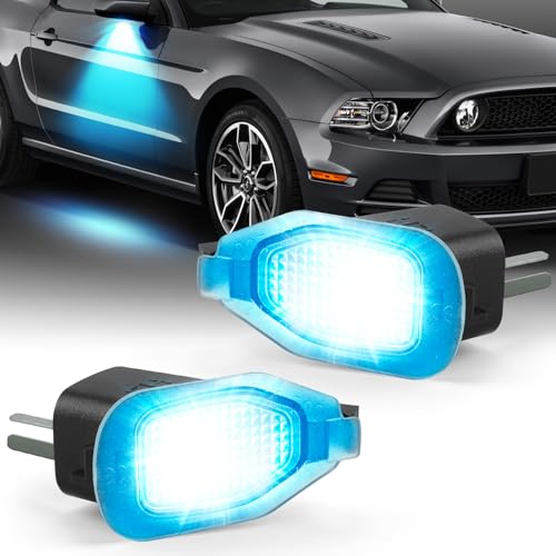 NEIFILES LED Side Mirror Puddle Courtesy Lights,10X Brighter Compatible with Ford Mustang 2013-2014,Plug and Play,LED Under Mirror Puddle Lamp,Blue Light - Image 1