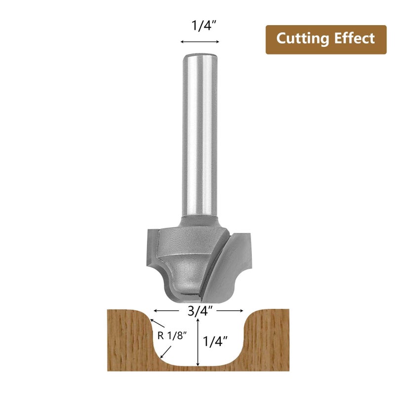 SpeTool Juice Groove Router Bits for Creating Precise Drainage Grooves and Decorative Edges with A 1/8" Radius and A 1/4" Shank in Custom Woodworking Projects - Image 2