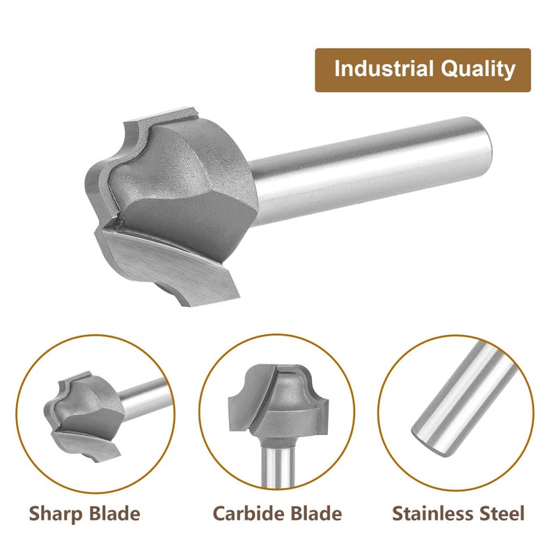 SpeTool Juice Groove Router Bits for Creating Precise Drainage Grooves and Decorative Edges with A 1/8" Radius and A 1/4" Shank in Custom Woodworking Projects - Image 3