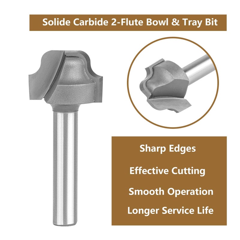 SpeTool Juice Groove Router Bits for Creating Precise Drainage Grooves and Decorative Edges with A 1/8" Radius and A 1/4" Shank in Custom Woodworking Projects - Image 4