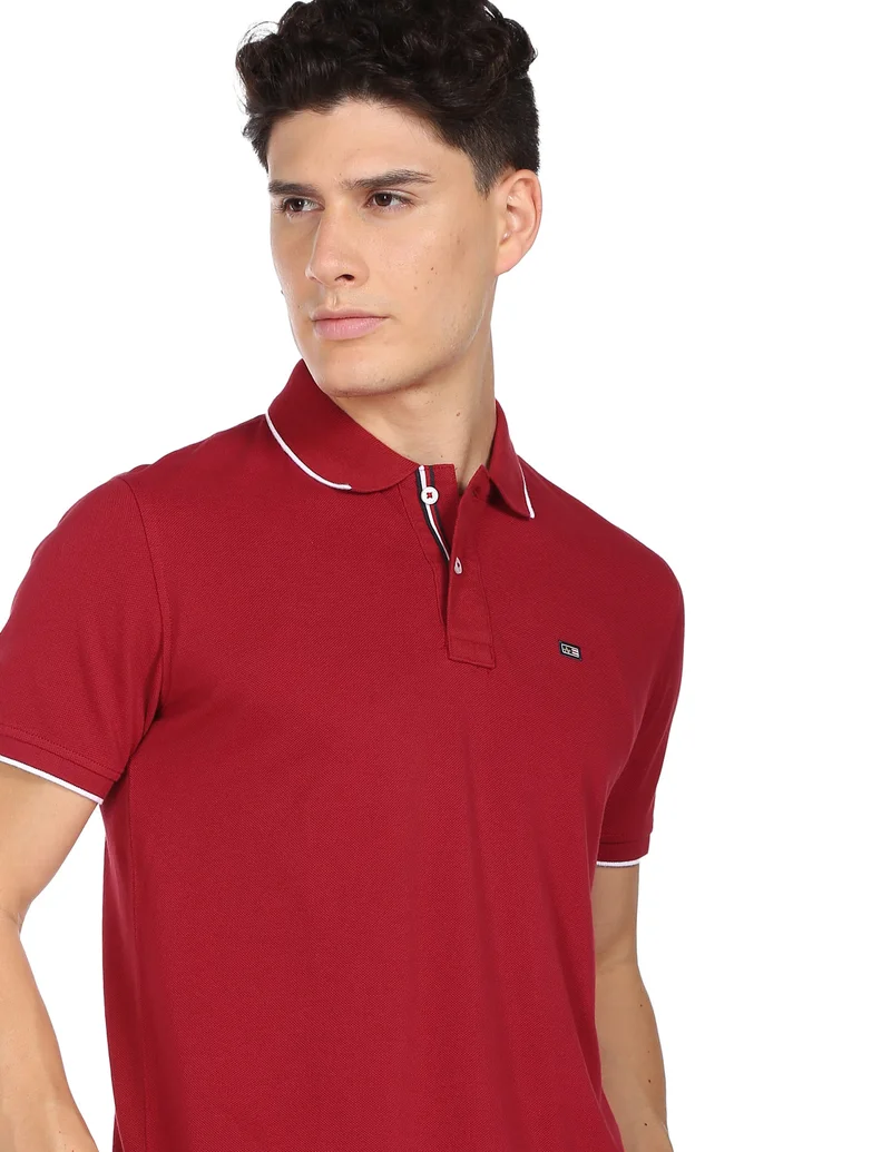 Tipped Compact Cotton Polo Shirt
