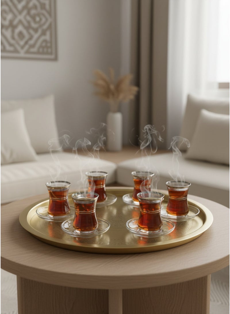 Acar Premium Turkish Tea Glass Set with Stylish Silver Accents – 6 Pieces | Made in Turkey - Image 5