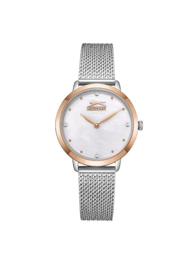 Slazenger SLAZENGER SL.9.2397.3.06 Women's Analog Display Watch & Mesh Strap Silver