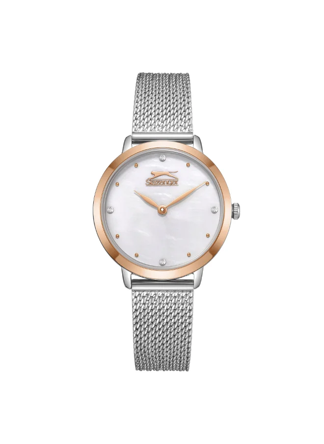 Slazenger Women's Analog Display Watch With Silver Mesh Strap - SL.9.2397.3.06