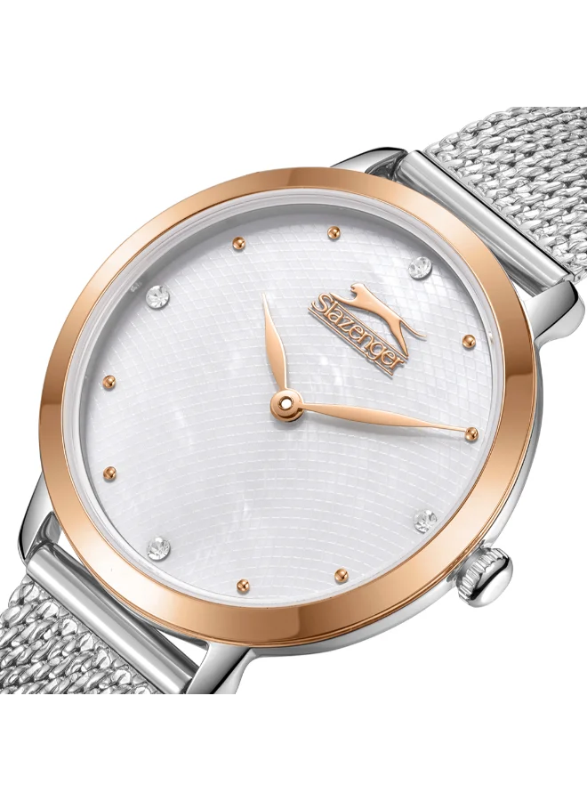 Slazenger Women's Analog Display Watch With Silver Mesh Strap - SL.9.2397.3.06