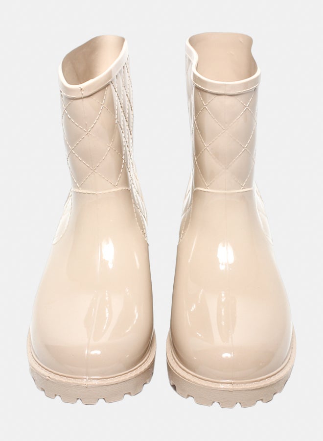 Glitter Women Half-Boots - Beige - Image 3