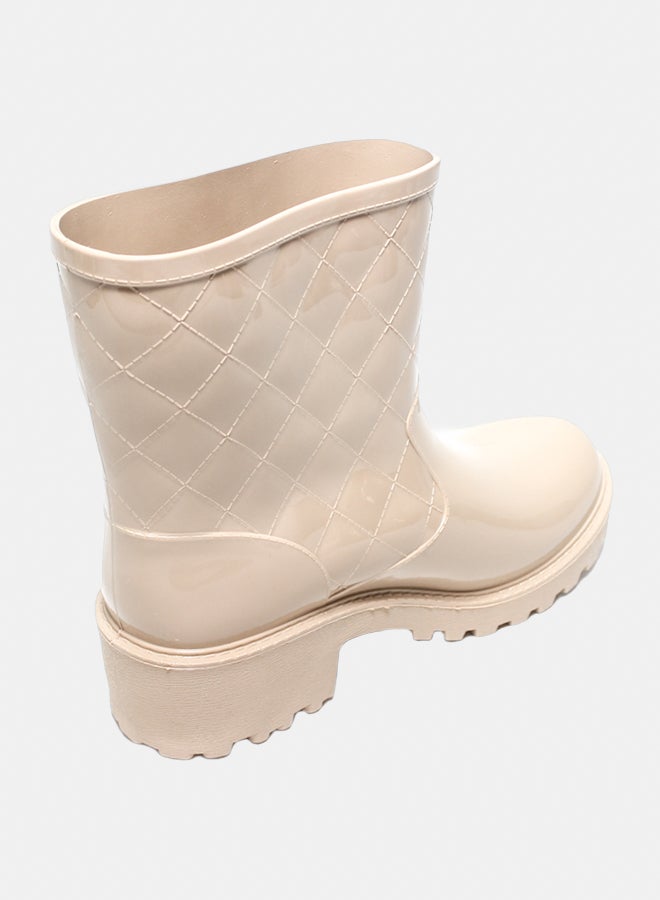 Glitter Women Half-Boots - Beige - Image 4