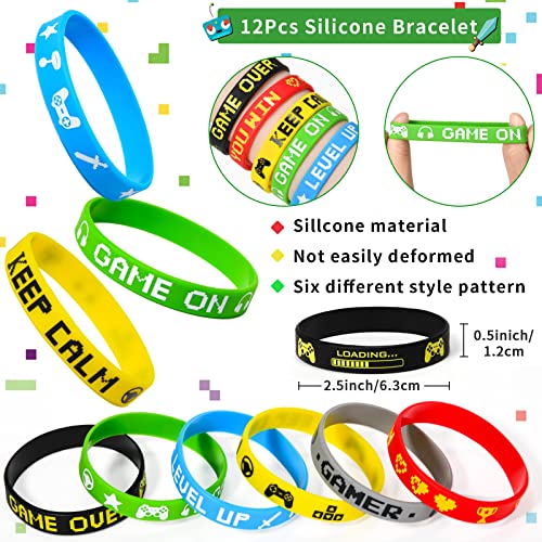 Winrayk Video Game Party Favors Gamer Birthday Supplies Kids, Invisible Ink Pen Notebook Gift Bag Stamper Bracelet Keychain Sticker Pinata Goody Stuffer Teen Girl Boy Game On Gaming Party Favors Decor - Image 3