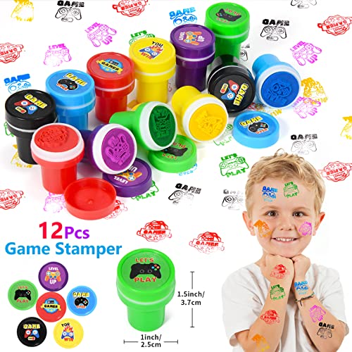 Winrayk Video Game Party Favors Gamer Birthday Supplies Kids, Invisible Ink Pen Notebook Gift Bag Stamper Bracelet Keychain Sticker Pinata Goody Stuffer Teen Girl Boy Game On Gaming Party Favors Decor - Image 5
