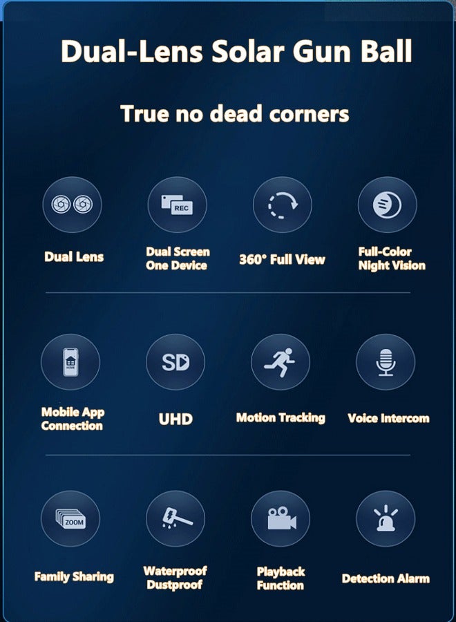 Makrystorm 4K 8MP Solar Camera 4G Sim PTZ Cameras Outdoor Dual Lens IP Camara Solar Panel CCTV Security Built in Battery PIR Cam (With 128GB SD Card) - Image 2