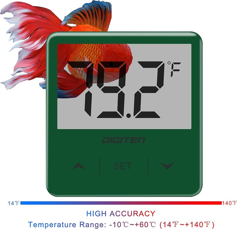 SENSTREE Aquarium Thermometer, Fish Tank Thermometer with Large LCD Display, Stick-on Tank Temp Sensor Ensures Accurate Reading, No Wires C/F Switch - Image 4