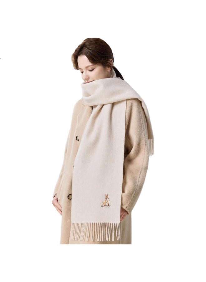 JIUMU Pure Wool Scarf Women Autumn And Winter Shawl Ladies Warm Neck Wrap Birthday New Year Gift For Girls Gift Boxed - Image 1