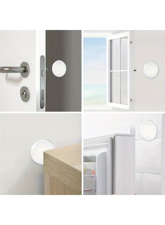 6 Pcs Soft Silicone Door Stopper Wall Protector Self Adhesive Muffler Handles Plug - Image 4