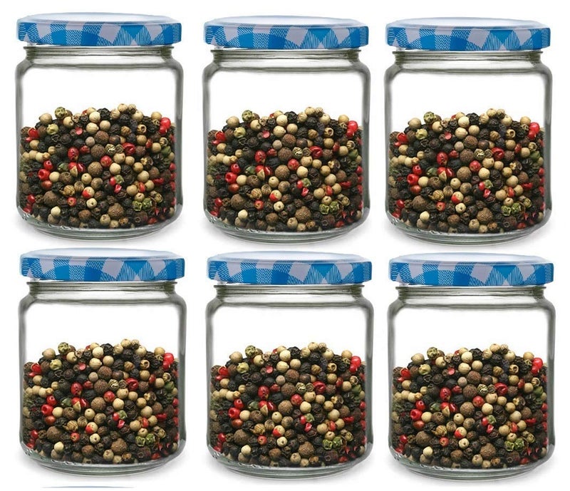 Ash  Roh Ash & Roh® - Clear Glass Jar And Container With Air Tight Lid Storage of Spices and Dry Fruit (200 ML ROUND, 6) - Image 4