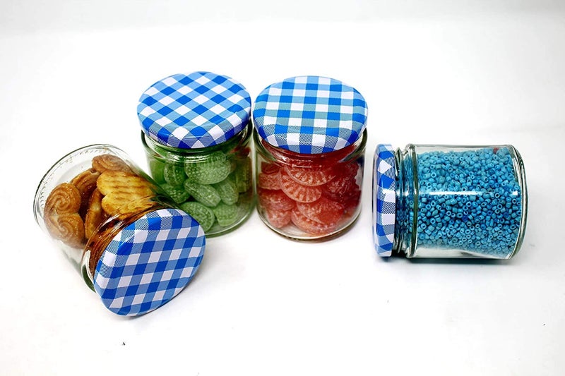 Ash  Roh Ash & Roh® - Clear Glass Jar And Container With Air Tight Lid Storage of Spices and Dry Fruit (200 ML ROUND, 6) - Image 5