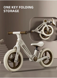 Soft Touch Toddler Balance Bike Foldable Bikes for Toddlers with Adjustable Seat for 2-6 Year Old Boys Girls  - Image 2