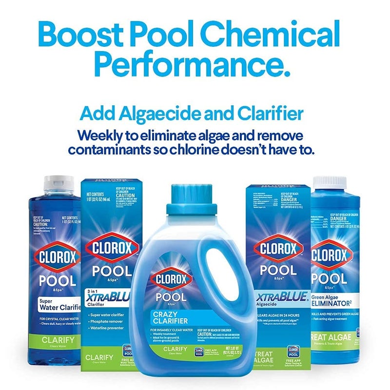 CLOROX POOL & Spa Clorox® Pool&Spa™ Swimming Pool Super Water Clarifier, Creates Crystal Clear Pool Water, 1 Quart (Pack of 1) - Image 1